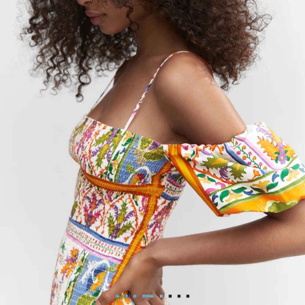 Mango Multicolor Floral Mini Dress - Picture 6 of 16